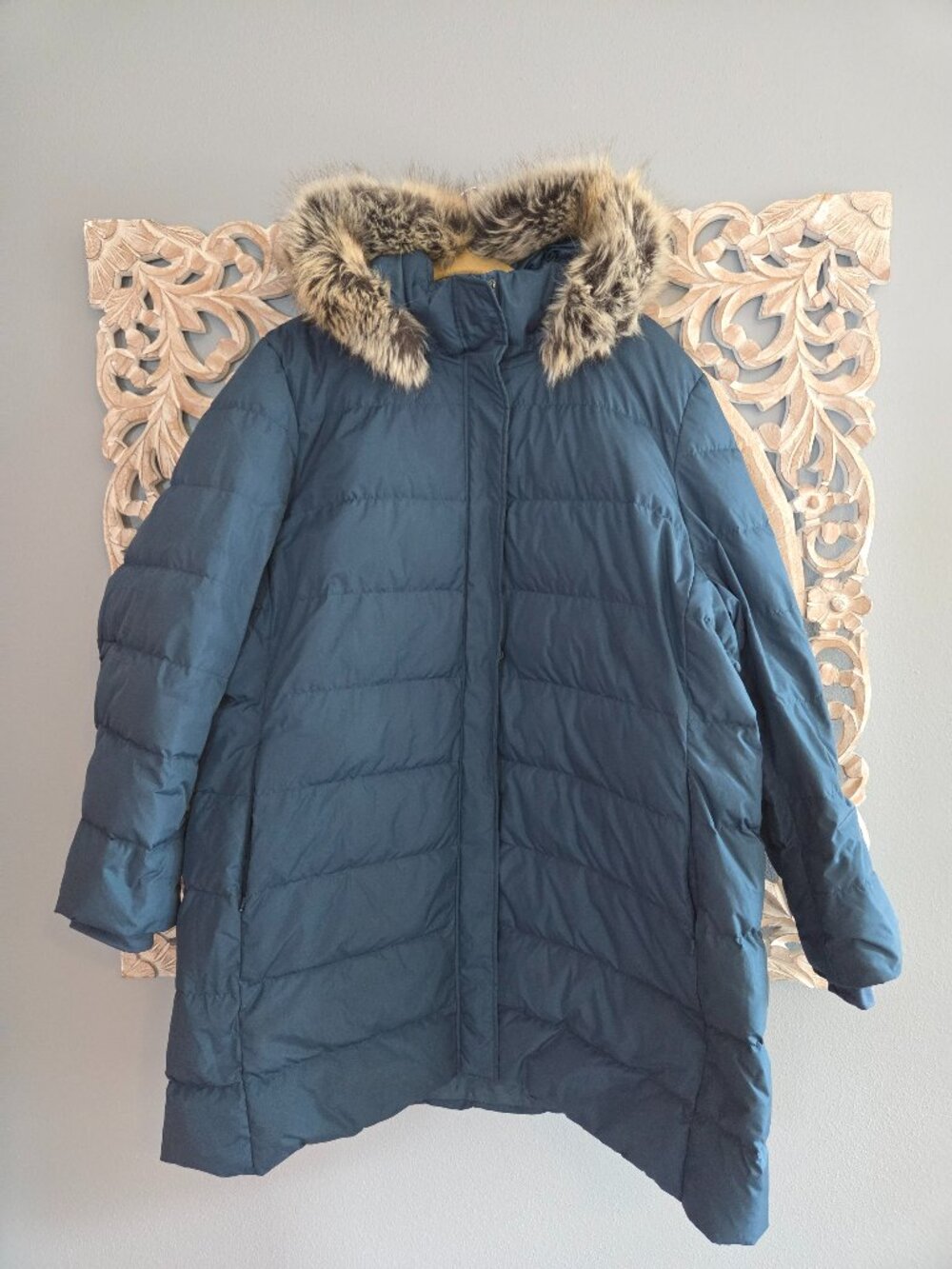 Lands' End Women's Max 600 Down Puffer Coat Teal Green 3X